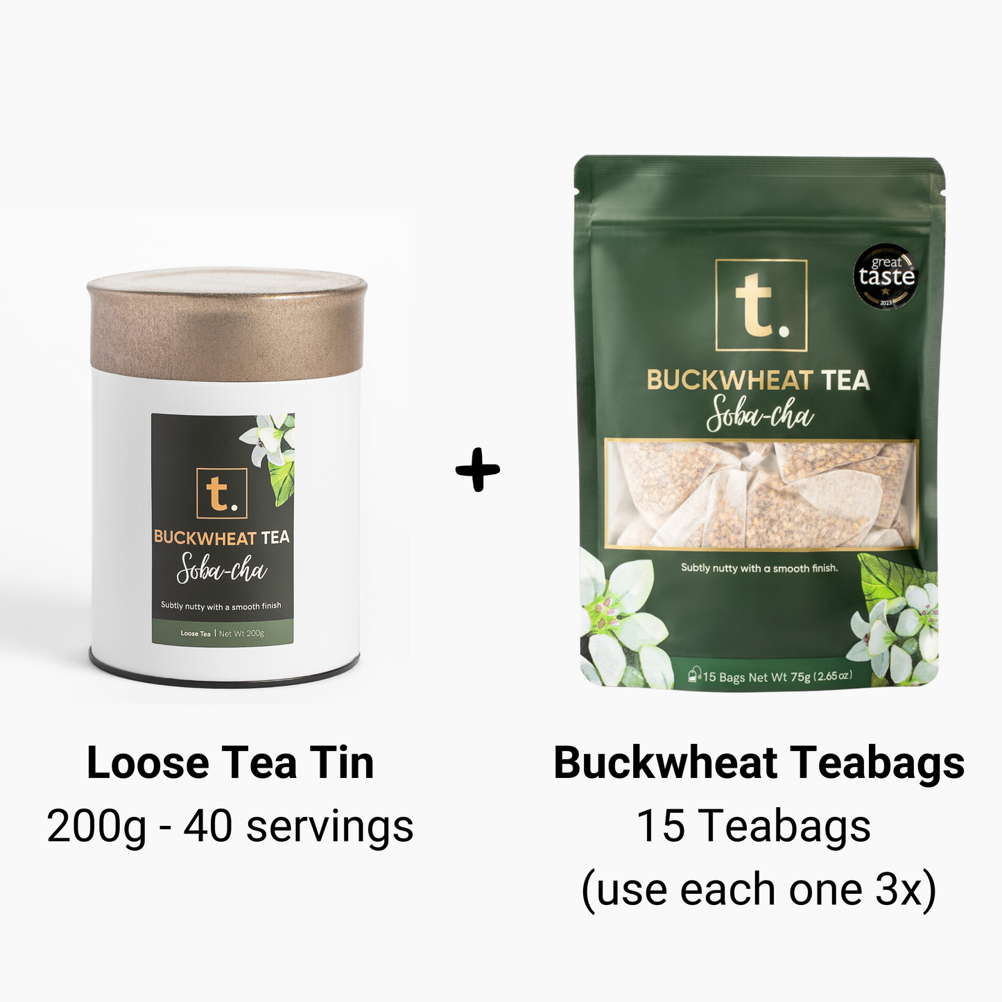 Buckwheat Tea Soba-cha Loose Tea Teabags Bundle