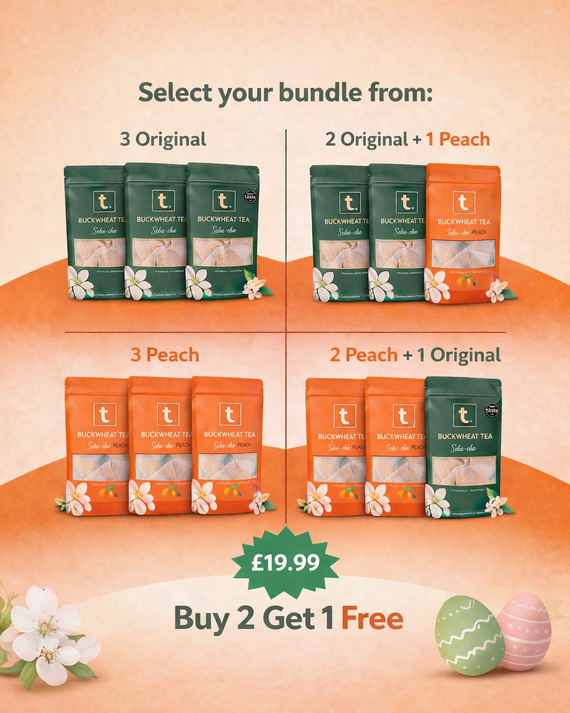 EASTER OFFER: Buy 2, Get 1 FREE Tea