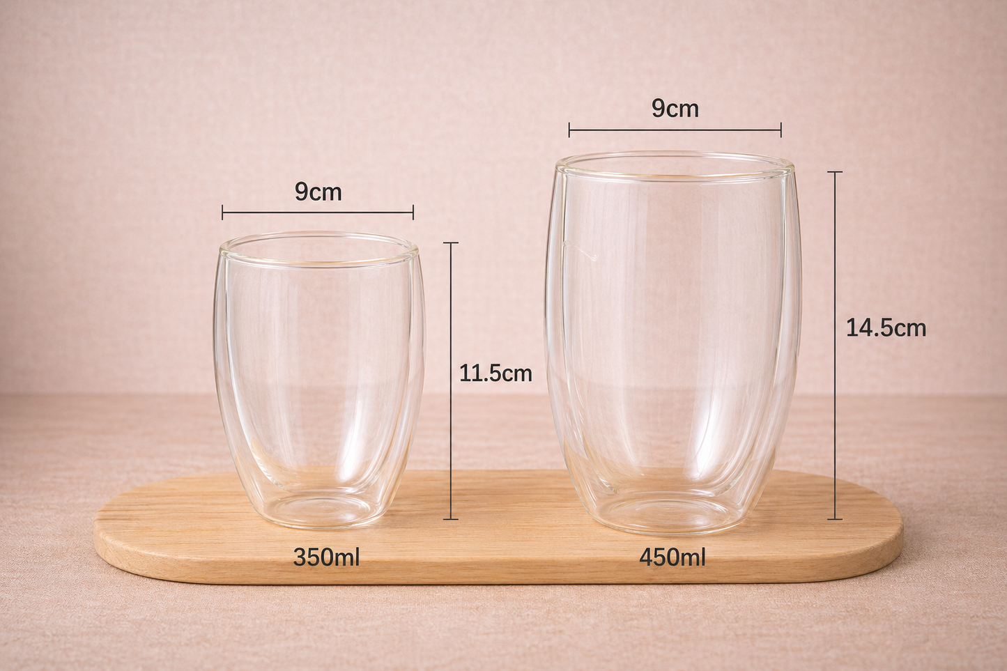 Insulated Tea Cups  (Double Walled Glass)