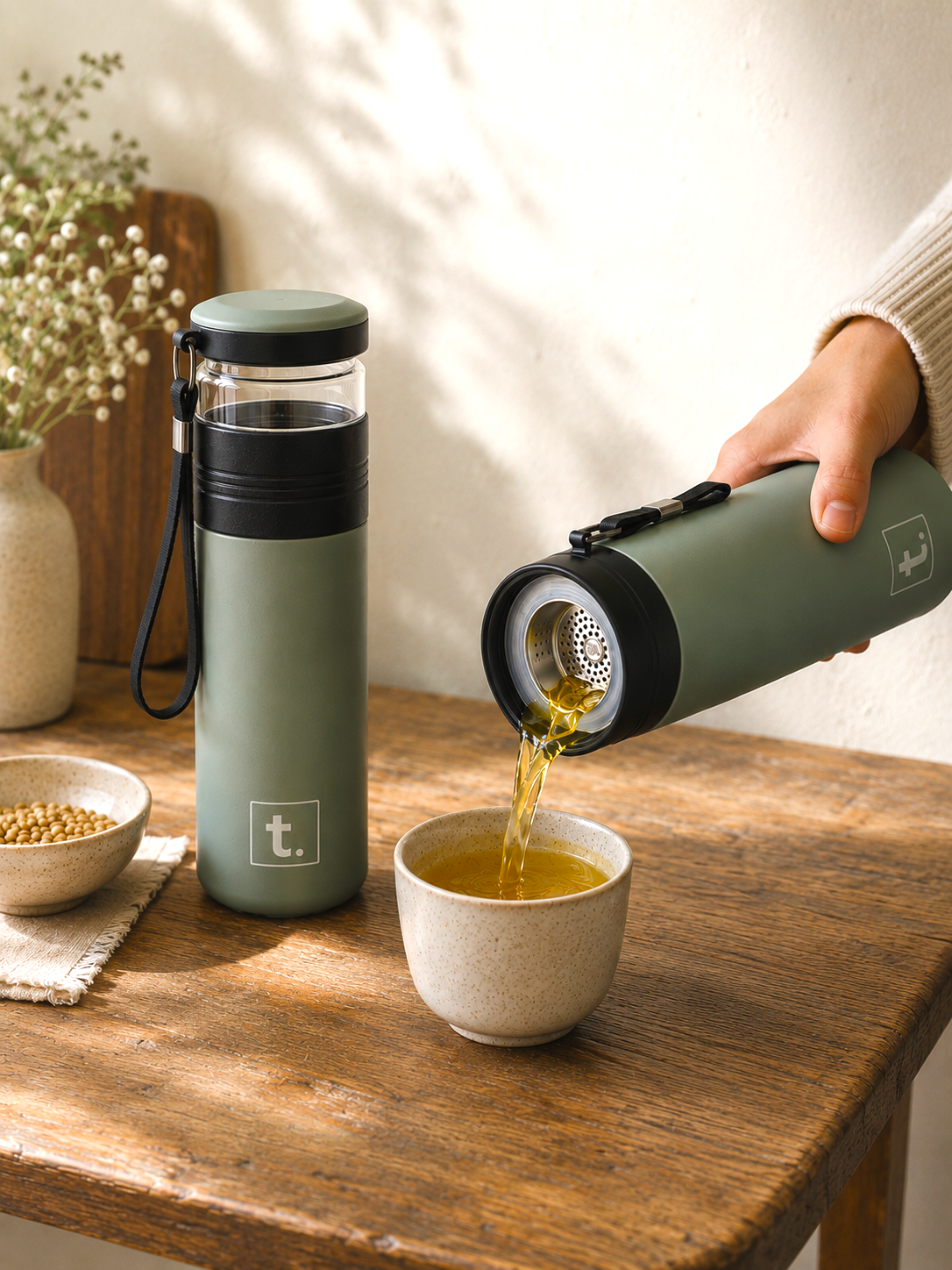 *NEW* T. Brew Bottle (Tea Travel Flask)