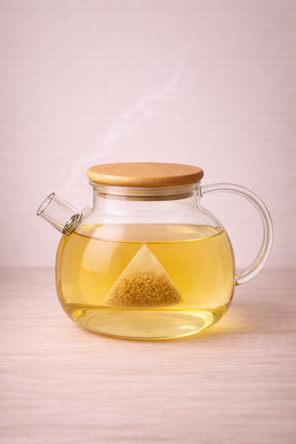 Glass Teapot with Bamboo Lid (1L)