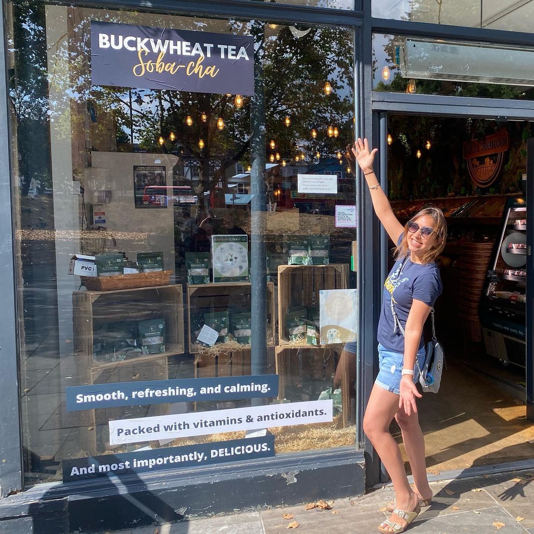 Lovina Uittenbroek T. Buckwheat Tea Village Wholefoods Clapham Common London Store Display Window